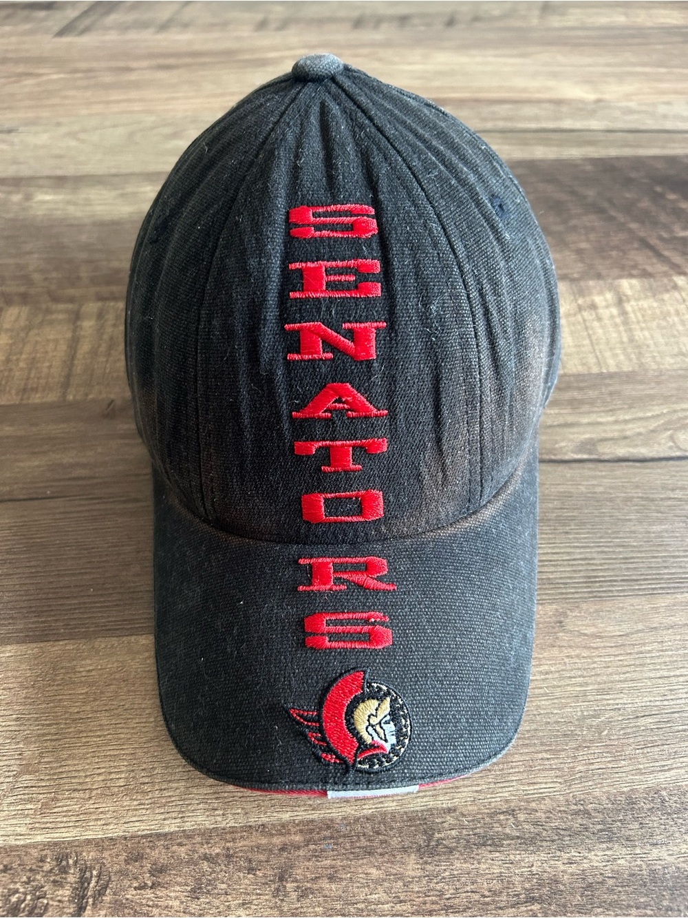 Vintage 90s Ottawa Senators Puma Flexfit Hat Black NHL Hockey Cap